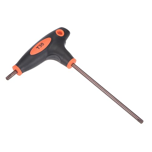 CoCud Manipulationssicherer Torx-Schlüssel T30 Torx S2 Stahl T-Handgriff Stern Schraubenschlüssel Schwarz - (Verwendung: für Grundlegende Hausreparaturen und Mechanische Wartung) 1Stk von CoCud