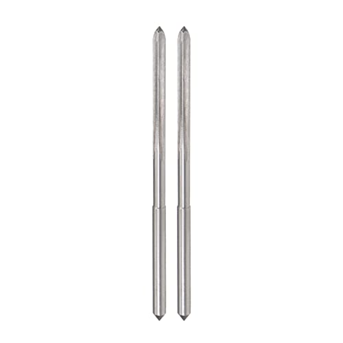 CoCud Maschinen Futterreibahlen 2.1mm Durchmesser D4 Genauigkeit M35 Kobalt Hochleistungsstahl Gerade Flöten Fräsen Schneidegerät - (Verwendung: für Drehmaschine) 2Stk von CoCud