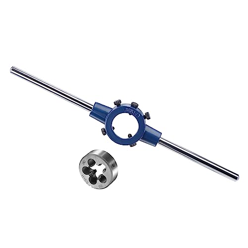 CoCud Matrizenbestand Handgriff Set 5/8-11 UNC Gewinde Matrize und Passt 26mm-38mm AD / M12-M16 Matrize Schraubenschlüssel Gerät Kit - (Verwendung: für Einfädeln Reparatur) 1Set von CoCud