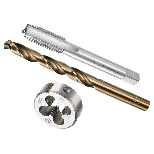CoCud Metrisches Gewindebohrer und Matrize und Bohrer Bit Set M10 x 1.5 Gewindebohrer und Matrize Gewinde 8.5mm Bohrer Linke Hand Gewindebohrer Kit - (für Gewindeschneiden Reparatur) von CoCud
