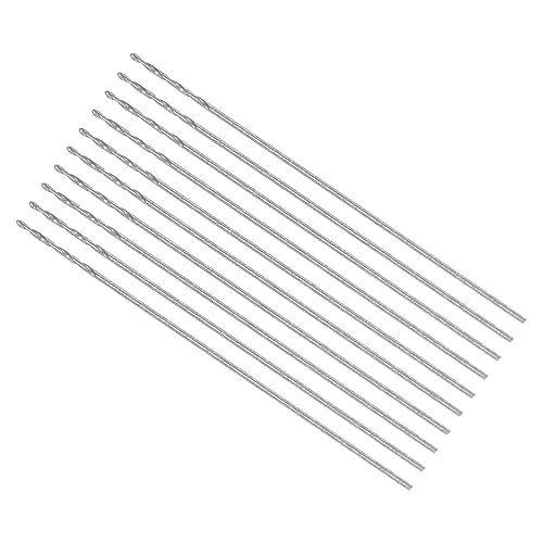 CoCud Mikro Bohrer Bit 0.3mm Bohrer Durchmesser 20mm Gesamt Länge 6542 Schnellarbeitsstahl Vollständig Geschliffen Gedreht Bohrer - (Anwendung: für Kupfer Metall Holz) 10Stk von CoCud