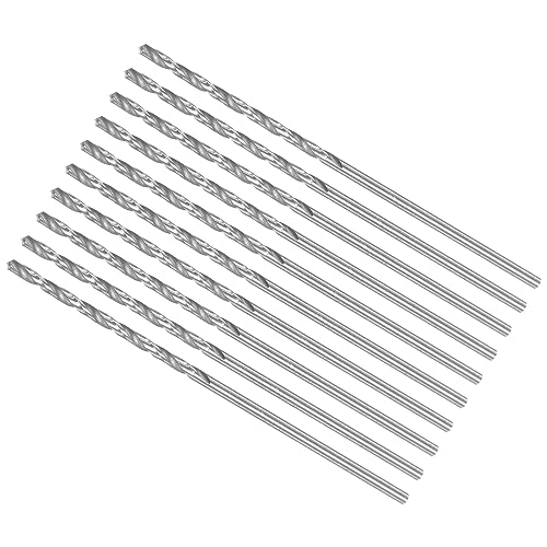 CoCud Mikro Bohrer Bit 1.25mm Bohrer Durchmesser 46mm Gesamt Länge 6542 Schnellarbeitsstahl Vollständig Geschliffen Gedreht Bohrer - (Anwendung: für Kupfer Metall Holz) 10Stk von CoCud