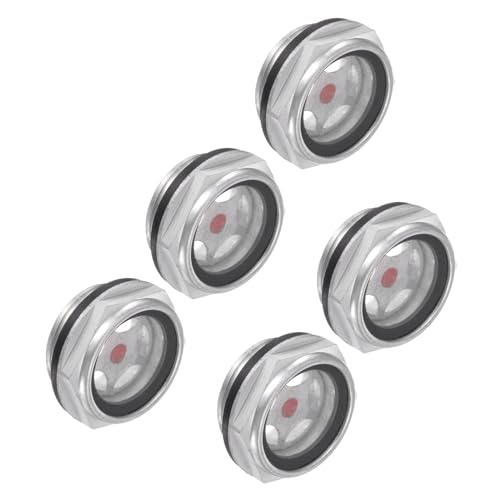 CoCud Ölschauglas für Luftkompressor, | G3/4 Gewinde | Aluminium Sechskant Ölstandsanzeige Fenster - (Anwendungen: für Getriebefittings), 5 Stück von CoCud