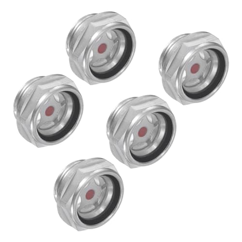 CoCud Ölschauglas für Luftkompressor, | M24x1.5mm Gewinde | Aluminium Sechskant Ölstandsanzeige Fenster - (Anwendungen: für Getriebefittings), 5 Stück von CoCud