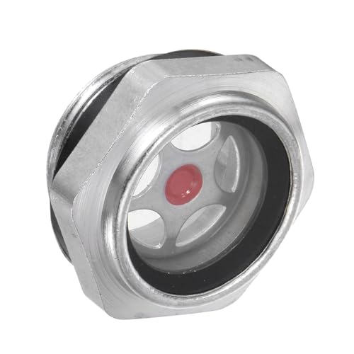CoCud Ölschauglas für Luftkompressor | M26x1.5mm Gewinde | Aluminium Sechskant Ölstandsanzeige Fenster - (Anwendungen: für Getriebefittings), 1 Stück von CoCud