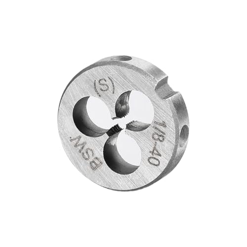 CoCud Runde Schneidplatte, 1/8-40 BSW, Gewinde aus legiertem Stahl, Rechtsgewinde - (Anwendungen: zur Bearbeitung von Außengewinden für Metall und Kunststoff) von CoCud