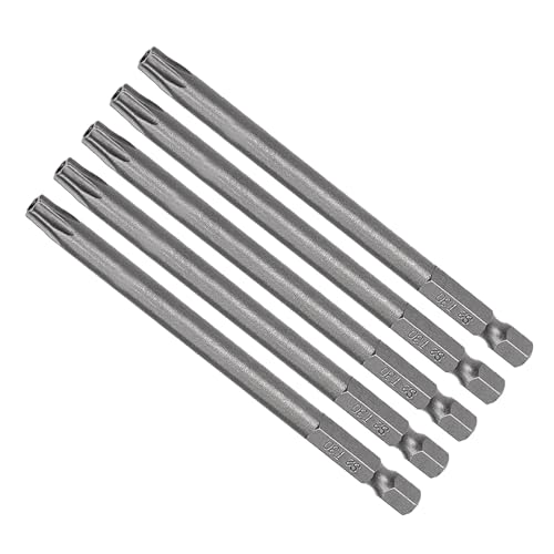 CoCud T30 Torx-Schraubendreher-Bit, 4" lang, 1/4-Zoll-Sechskantschaft, magnetischer Sicherheits-Tamper-Proof-Star-Bohrer - (Anwendungen: zur Reparatur), 5 Stück von CoCud