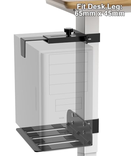 PC-Halterung für unter dem Schreibtisch, ohne Bohren, 18 kg Kapazität, PC-Halterung unter dem Schreibtisch, verstellbare Höhe und Breite, Klemm-Schreibtischbein, PC-Halterung für Stehtische (passend von CoJewe