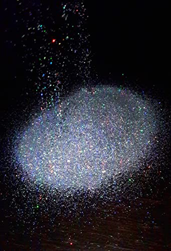 100g Premium-Glitter Zusatz Wandfarbe Deckenfarbe Glitzer (Silber Hologramm 008HEX) von CoPa-Gran