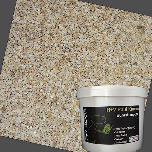 20kg Buntsteinputz Mosaikputz 1-2mm SOP75 Beige Natur - Hergestellt in Bayern - von CoPa-Gran