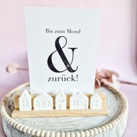 Kartenhalter Holz Lichthäuser Weiß | Fotohalter Postkartenhalter Tischkarten Menükarten Geburtstag Einzugsgeschenk von CoStBa