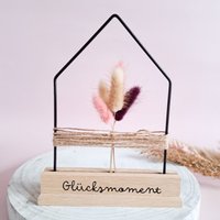 Metallring in Haus-Form Mit Holz Und Trockenblumen | Dekoring Deko Mitbringsel Geschenk Zum Einzug Geburtstagsgeschenk von CoStBa