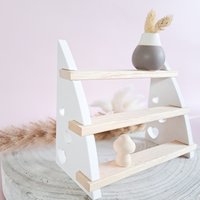 Regal Klein Weiß Mit Holz | Geschenk Für Freundin Einzugsgeschenk Kleine Aufmerksamkeit Zum Einzug Lehrkräfte von CoStBa