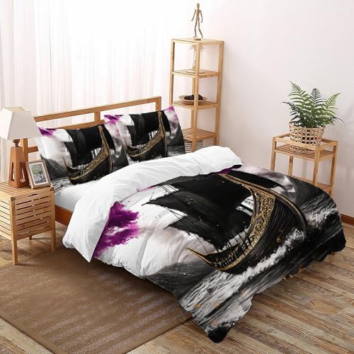 Cdd3bf0369fb1c4fd7675ffeffc8d8eHousse De Couette Ensemble 3D Garçon 3 Pièces Douce Et Facile D'entretien 2 Taie D'oreiller Double (200 x 200 cm) Fermeture Éclair Pour von CoVeTviCT