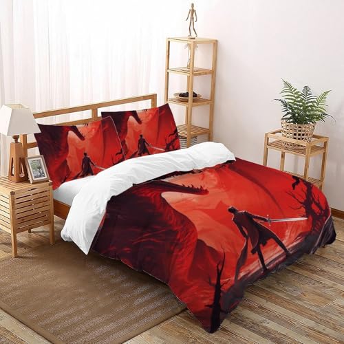 CoVeTviCT Red Flying DragonSet-Bettwäsche-Sets 3D Jungen Mädchen Kinder 3 Stück Premium Mikrofaser Mit Kissenbezug Mit ReißverschlussSuper King（260x220cm） von CoVeTviCT
