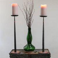 Handgeschmiedete Eisen Kerzenleuchter Vintage Gothic Stumpenkerzenhalter von CoachHouseForge