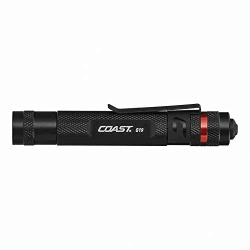COAST G19 LED Stiftlampe mit Inspektionsstrahl, Schwarz von Coast