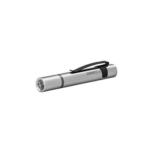 Coast A5 20 Lumen Edelstahl Stift-Taschenlampe, Silber von Coast