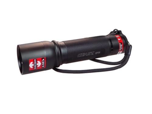 Coast HP7R 300 Lumen Fokussierbar Wiederaufladbar LED Taschenlampe, Schwarz von Coast