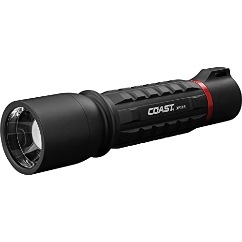 Coast XP11R 2100 Lumen Wiederaufladbare Fokussierbar Dual Power LED Taschenlampe, Schwarz von Coast