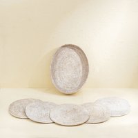 Gewebte Ovale Rattan-Tischsets Mit Halter - Handgefertigtes Set Von 4, 6 Oder 8 Perfektes Geschenk Für Sie Und Ihn von CoastalVilla