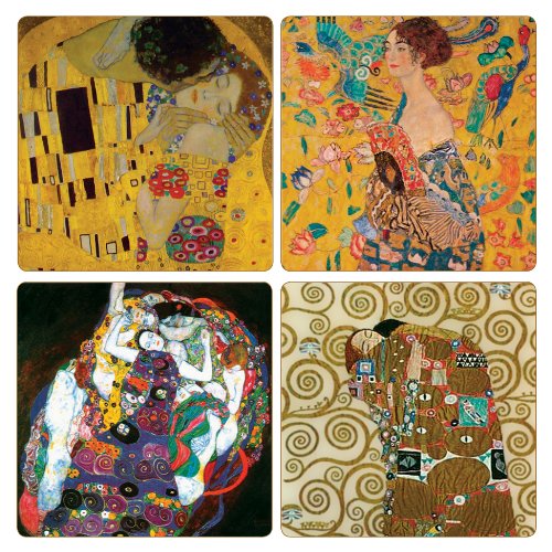 CoasterStone as9830 Gustav Klimt Collection saugfähig Untersetzer, 4–1/4-Zoll, 4 Stück von CoasterStone
