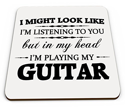 In My Head I 'm My Gitarre Neuheit Geschenk Untersetzer von Coasters