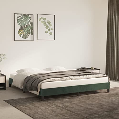 Coavain Bettgestell Dunkelgrün 160x200 cm Samt Betten Bettkasten Bettgestänge Betten Schlafzimmer Bett Hoch Boxbett Gästebett Kinderbett Coavain Bettgestell Dunkelgrün 160x200 cm Samt Betten Bettkasten Bettgestänge Betten Schlafzimmer Bett Hoch Boxbett Gästebett Kinderbett von Coavain