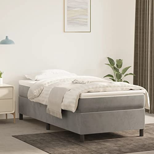 Coavain Boxspringbett Hellgrau 100x200 cm Jugendbett Einzelbett Polsterbett Betten Schlafzimmer Bett Modernes Bettgestell für Erwachsene & Jugendliche Bettgestellrahmen Coavain Boxspringbett Hellgrau 100x200 cm Jugendbett Einzelbett Polsterbett Betten Schlafzimmer Bett Modernes Bettgestell für Erwachsene & Jugendliche Bettgestellrahmen von Coavain