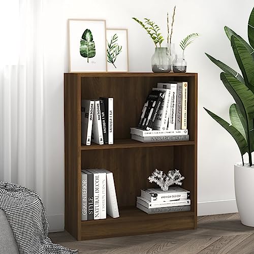 Coavain Bücherregal Viel Stauraum Braune Eichen-Optik Standregal Wandregal Stufenregal Arbeitszimmer Büro Wohnzimmer Flur Viel Stauraum Mit Seinem Eleganten Vielseitige Ablage Maße 60x24x74.5 cm von Coavain