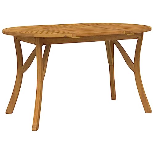 Coavain Gartentisch im Freien 150x90x75 cm Massivholz Akazie Robustes Material Klassischer Stil Multifunktionstisch Praktische Tischplatte Terrasse Esstisch Platzieren für Getränke Snacks Balkon von Coavain