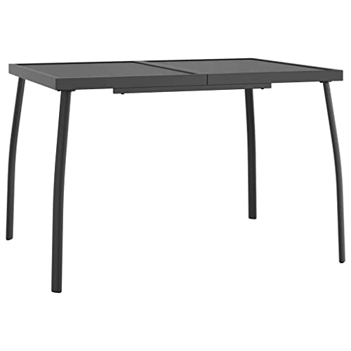 Coavain Gartentisch im Freien Anthrazit 110x80x72 cm Stahlgitter Trendige Multifunktionstisch Langlebige Materialien Balkontisch Platzieren für Getränke Snacks Innentisch Stabiler Rahmen von Coavain