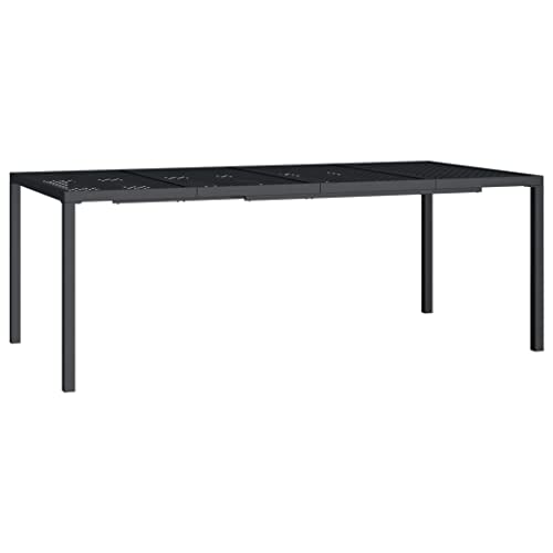 Coavain Gartentisch im Freien Anthrazit 200x100x72 cm Stahl Modernem Stil Multifunktionstisch Praktische Tischplatte Terrasse Esstisch Platzieren für Getränke Snacks Balkontisch Robustes Material von Coavain