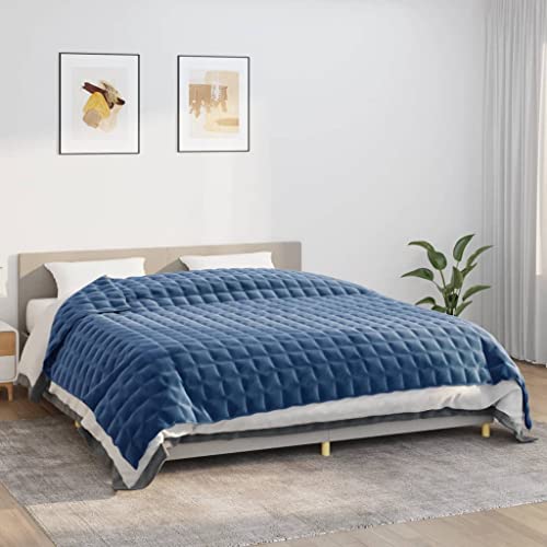Coavain Gewichtsdecke 235x290 cm Blau 11 kg Bettdecke Atmungsaktive Schlafdecke Heavy Blanket for Deep Sleep Weighted Blankett Entspannungsdecke Relaxing Blanket Stoff von Coavain