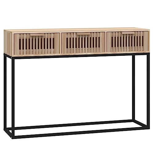 Coavain Konsolentisch für Wohnzimmer 105x30x75 cm Feuchtigkeitsbeständigkeit Auszeichnet Klassischen Eingangstisch Zimmer Bietet Reichlich Stauraum Flurtisch Aufbewahrung Täglichen Bedarfs Braun von Coavain