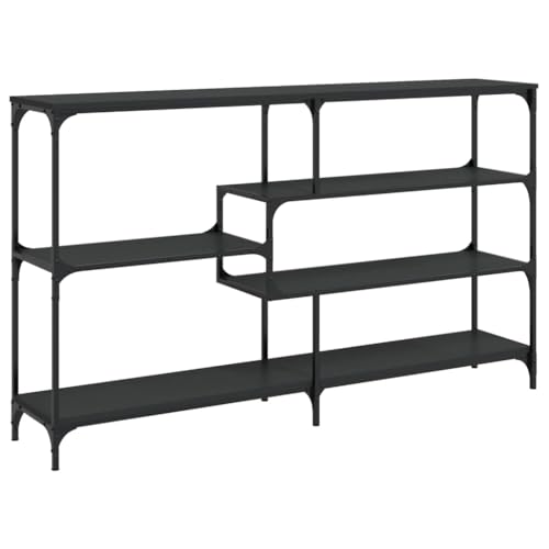 Coavain Konsolentisch für Wohnzimmer 160x32x95 cm Stilvolle Flurtisch Beistelltisch Verstellbare Beine Eingangstisch Bereitstellung Ausreichender Lagerfläche Dekorieren Zimmer Schwarz von Coavain