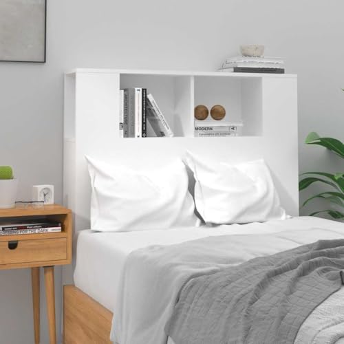 Coavain Kopfteil Holzwerkstoff Hochglanz-Weiß 100x18,5x104,5 cm Modernes Design Innendekoration Feuchtigkeitsbeständigkeit Kopfteil-Regal Zusätzlicher Stauraum Schlafzimmermöbel mit Ablagen Coavain Kopfteil Holzwerkstoff Hochglanz-Weiß 100x18,5x104,5 cm Modernes Design Innendekoration Feuchtigkeitsbeständigkeit Kopfteil-Regal Zusätzlicher Stauraum Schlafzimmermöbel mit Ablagen von Coavain