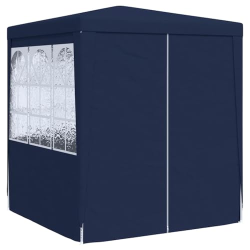 Coavain Pavillon mit Seitenwänden 2x2m Blau 90 g/m² Partyzelt UV- und Wasserbeständig Gartenpartys Einfach zu Montieren Gartenpavillon Robuster Rahmen Zelt Treffen und Partys im Freien von Coavain