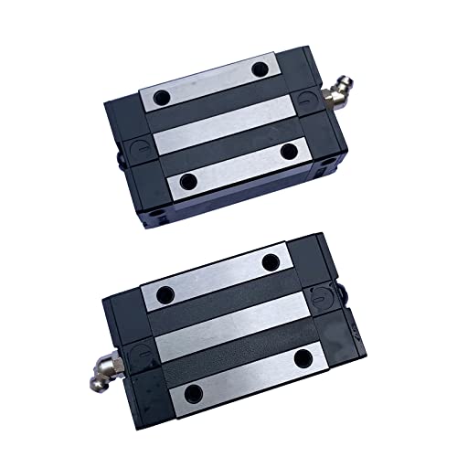 Coavoo 2 Stück HGH20 Lagerblöcke, 20mm HG20 Linear Motion Kugellager Schlitten Schieber, der CA Blöcke für Quadratische Linear Gleitführung Führungsschiene HGH20 HGR20 als CNC Kit Teileersatz schiebt von Coavoo