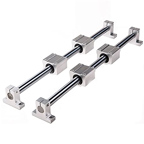 Coavoo 2 x Ø12mm x 300mm Linearwelle Linearführung Gerade Rundstange 12mm Durchmesser Horizontale Präzisionswelle Linearlager 4 x SCS12UU Lagerblöcken + 4 x SK12 Halterung, Führungsschienenset Coavoo 2 x Ø12mm x 300mm Linearwelle Linearführung Gerade Rundstange 12mm Durchmesser Horizontale Präzisionswelle Linearlager 4 x SCS12UU Lagerblöcken + 4 x SK12 Halterung, Führungsschienenset von Coavoo