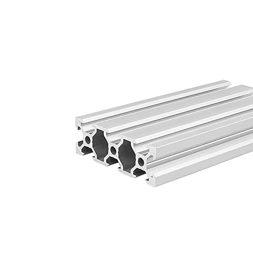 Coavoo AluProfil 2080 Alu Profil 1200mm V Typ Silberfarbig Aluminium Profile 20x80 Europäischer Standard Eloxierte Linearschiene Extrusion 1 Stück, für DIY 3D Drucker und CNC von Coavoo