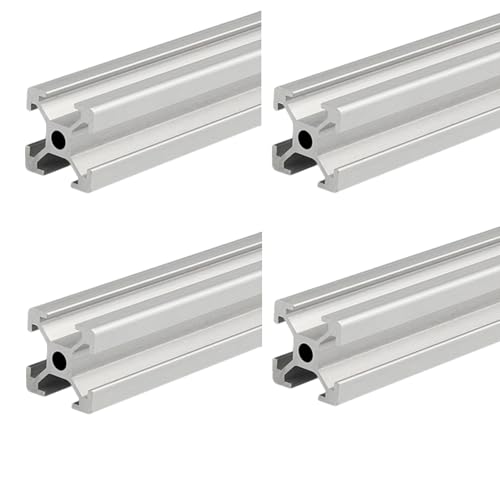 Coavoo AluProfil 1515 Alu Profil 1530mm T Typ Silberfarbig Aluminium Profile 15x15 Europäischer Standard Eloxierte Linearschiene Extrusion 4 Stück, für DIY 3D Drucker und CNC von Coavoo