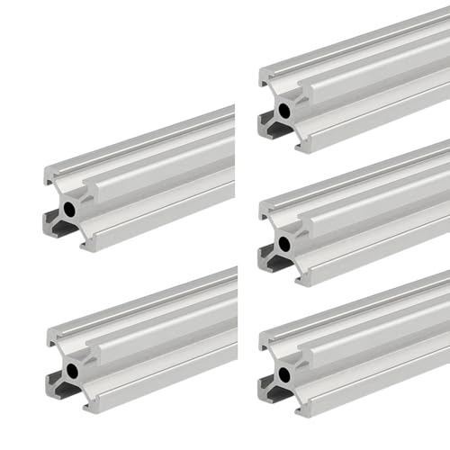 Coavoo AluProfil 1515 Alu Profil 1570mm T Typ Silberfarbig Aluminium Profile 15x15 Europäischer Standard Eloxierte Linearschiene Extrusion 5 Stück, für DIY 3D Drucker und CNC von Coavoo