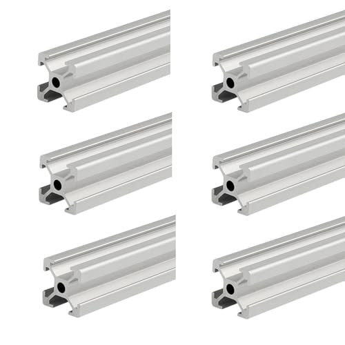 Coavoo AluProfil 1515 Alu Profil 740mm T Typ Silberfarbig Aluminium Profile 15x15 Europäischer Standard Eloxierte Linearschiene Extrusion 6 Stück, für DIY 3D Drucker und CNC von Coavoo