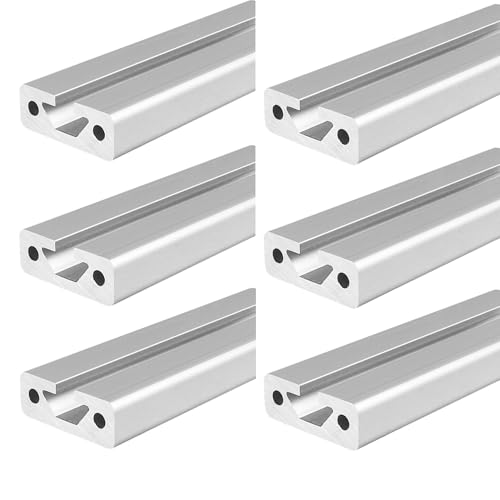 Coavoo AluProfil 1540 Alu Profil 220mm T Typ Silberfarbig Aluminium Profile 15x40 Europäischer Standard Eloxierte Linearschiene Extrusion 6 Stück, für DIY 3D Drucker und CNC von Coavoo