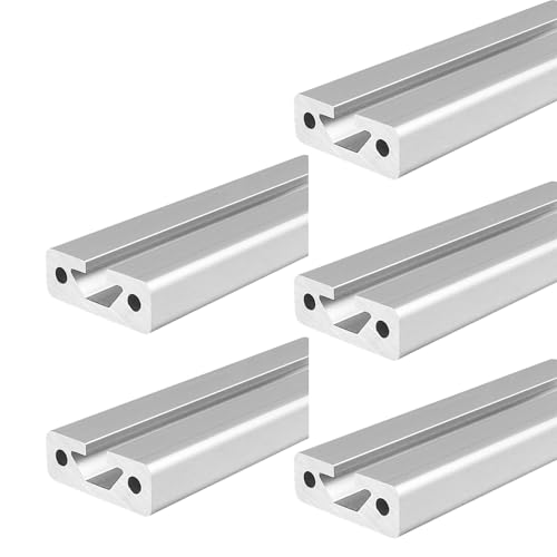 Coavoo AluProfil 1540 Alu Profil 370mm T Typ Silberfarbig Aluminium Profile 15x40 Europäischer Standard Eloxierte Linearschiene Extrusion 5 Stück, für DIY 3D Drucker und CNC von Coavoo
