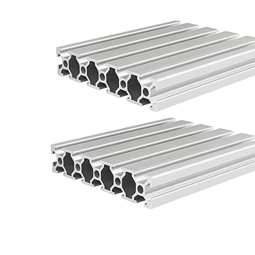 Coavoo AluProfil 20100 Alu Profil 900mm T Typ Silberfarbig Aluminium Profile 20x100 Europäischer Standard Eloxierte Linearschiene Extrusion 2 Stück, für DIY 3D Drucker und CNC von Coavoo