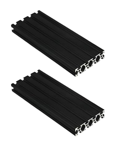 Coavoo AluProfil 2080 Alu Profil 400mm T Typ Schwarz Aluminium Profile 20x80 Europäischer Standard Eloxierte Linearschiene Extrusion 2 Stück, für DIY 3D Drucker und CNC von Coavoo