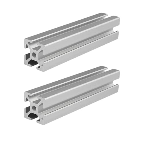 Coavoo AluProfil 2525 Alu Profil 620mm T Typ Silberfarbig Aluminium Profile 25x25 Europäischer Standard Eloxierte Linearschiene Extrusion 2 Stück, für DIY 3D Drucker und CNC von Coavoo