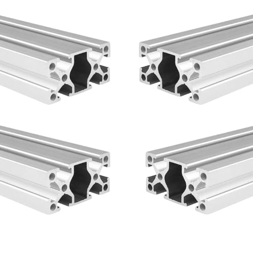 Coavoo AluProfil 2550 Alu Profil 450mm T Typ Silberfarbig Aluminium Profile 25x50 Europäischer Standard Eloxierte Linearschiene Extrusion 4 Stück, für DIY 3D Drucker und CNC von Coavoo